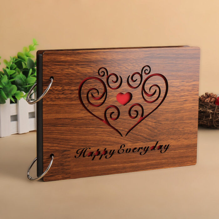 Creative Children's Growth DIY Photo Album Couple Handmade Commemorative Painting Wood - Image 8