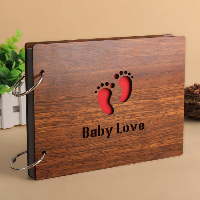 Creative Children's Growth DIY Photo Album Couple Handmade Commemorative Painting Wood - Image 2