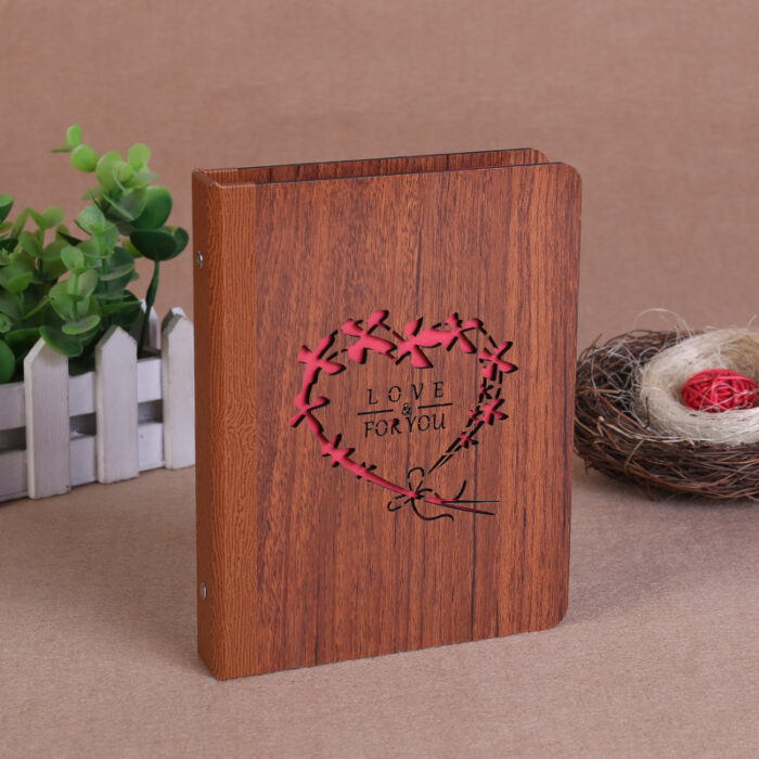 6-inch wooden DIY creative photo album Commemorative advertising gift album Custom printed logo - Image 3